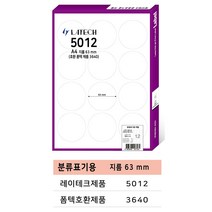 레이테크 분류 표기용 라벨지 폼텍 호환 100매, 분류표기용 12칸 (폼텍 3640 호환)