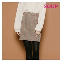 숲 버튼 체크 스커트_SV9SR81