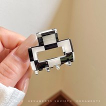 직사각 작은 집게 여 여름 뒤통수 머리핀 스몰 샤크핀 심플 기질 머리핀