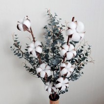 목화가지 조화꽃 장식 실크플라워, 단품