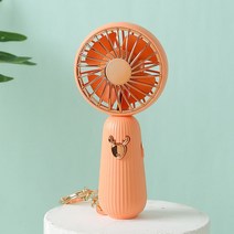 캐리어 이동식 에어컨 냉난방기 아이방 작은방 미니 팬 충전식 휴대용 핸드 팬 게으른 임시 여행 쇼핑 냉각 공기 냉각기, 04 Orange