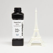 [3DMaterials] SuperFast(STWH-128L) 0.6초(50um 모노LCD) 3.0초(50um 일반LCD) LCD 3D 프린터 레진 1000g (흰색)