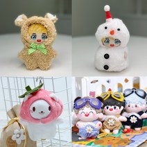푸른옷장 10cm 인형옷 눈사람룩 꽃무늬 멜빵바지 고글 세트 외 2종, 꽃무늬 멜빵바지 고글 세트 블랙