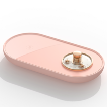 머그 컵 워머 온도유지 usb 보온받침대 온도조절 연말연시 단체선물용 온열 컵받침 휴대용, 스윗핑크(단품)