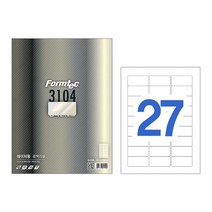 [122556]레이져 광택라벨(LB-3104/100매/27칸/폼텍)