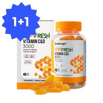 엔젯오리진 귤젤리 비타민C D 비타프레쉬 3000mg x 70 구미 영양제, 1+1