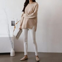 여자 겨울 옆트임 언발 루즈핏 후드 티셔츠.옷자락(무료배송)