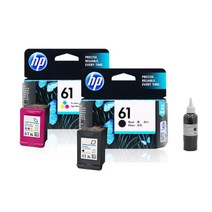 우리네 HP 1510 잉크 검정 컬러 세트 소모품 칼라 HP1050 출력 에이치피 흑백 HP2050 HP5530 관공서납품 프린터, 2개입, HP61 표준정품 잉크 세트