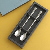인스푼 티스푼포크 돌답례품 티스푼세트, 파랑도트 포장, 허니 롱티스푼