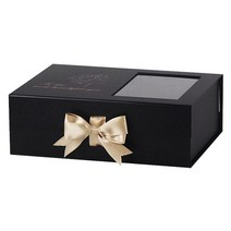 리빙앤도 오픈창 리본 매듭 기프트박스, 1개, 블랙