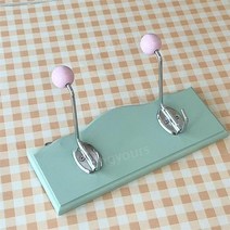 빈티지 옷걸이 다용도걸이, 민트 그린, 1개