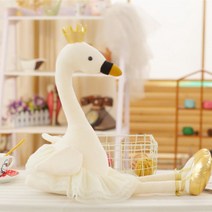 귀여운 플라밍고 봉제 여아 방 매장 인테리어 대형 애착 인형, 화이트, 80cmcm