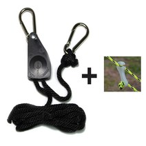 [프랜디] 캠핑차박용품 로프라쳇 텐트 타프 이지스토퍼 스트링 강철 카라비너 포함 1/4인치