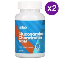 Vplab Glucosamine Chondroitin MSM 브이피랩 글루코사민 콘드로이친 MSM, 90정 2팩