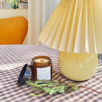 자연 향기 우드심지 컨테이너 캔들 100%천연 소이왁스 캔들 캠핑용 가정용 인테리어소품, 페퍼민트