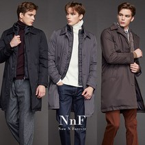 NNF 남성 하프 웰론 더블패딩코트