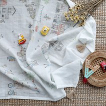 [아망떼] [파코홈] 헬로마켓 순면이중직 타슬 거즈블랭킷(70x100), 색상:화이트 / 사이즈:70x100