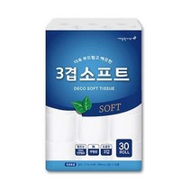 물에잘녹는 두루마리휴지 3겹데코소프트화장지27M 30롤 먼지없는 비데용 코스트코 홈쇼핑, 상세페이지 참조