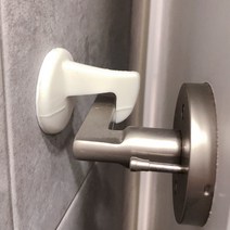안녕백두 문쾅 문고정장치 문닫힘 방지 도어 방문 스토퍼 문고리 2컬러, 1개, 화이트(싱글)