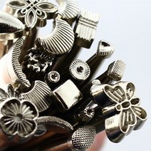 가죽 각인 스탬프 불도장 합금 가죽 스탬프 세트 도구 DIY 작업 안장 제작 펀처 펀치 다이 키트 공예 20, 한개옵션0