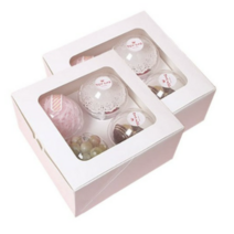 피크닉하우스 머핀 4구 창문형 상자 2p + 홀더 2p + 머핀컵 8p + 돔뚜껑 8p, 혼합 색상, 4개