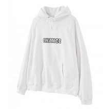 챈스챈스 CHANCE 그래픽 로고 후드 화이트 기모