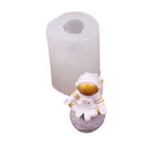 우주 비행사 촛대 에폭시 수지 금형 아로마 테라피 플라스터 실리콘 몰드 DIY 공예 보석 장식품 주조 도구, 3