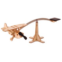 퍼즐피플 3D 영공방 배/비행기/자동차 입체퍼즐모형, 3D목재 태양광 경비행기(세스나185), 1Ea