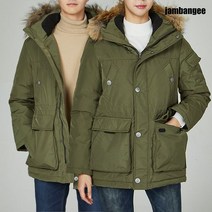 잠뱅이 공용 4포켓 라쿤 후드파카 카키 AI4WWW45-KA