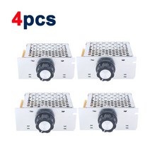 전압 조정기 안정 장치 1PC 4000W 220V 고전력 SCR 속도 컨트롤러 전자 거버너 온도 조절기, CHINA, 4 pieces