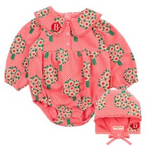 베베드피노 도트플라워베이비바디수트세트_BP23ST216