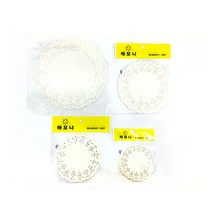 h69 도일리페이퍼 원형화이트(4가지사이즈) 9cm 20장 종이포장지/포장봉투/선물포장지/롤포장지/꽃포장지/크라프트포장지/선물포장봉투/습자지/비닐포장지/포장박스