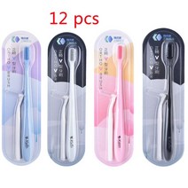 음파 칫솔 전동 첨단 진동 극세모 워터 휴대용 Y-kelin 구강 위생 관리 교정 칫솔 V-모양 부드러운 강모 하, 07 12pcs