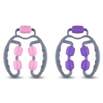 팔뚝 종아리 허벅지 마사지 롤러 붓기 제거 스트레칭 셀프 마사지기 셀룰라이트 목 안마, 퍼플
