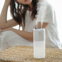 듀얼 분사 가습기 필터 추가 2개 지급 탁상용 물병 저소음 캠핑 무선 휴대용 차량용 USB 충전용 샤오미 사무실 신생아 가습기, 듀얼분사 가습기 화이트