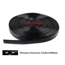 오이망 잡초매트 유공비닐 고구마비닐 멀칭 비닐 천공기 멀칭비닐 유공 비닐하우스자재 농사검정비닐 비닐하우스 농사용비닐 16mm 2 구멍 마이크로 관개 시스템 드립 테이프 99, 공간 10cm, 50m