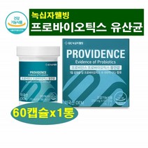 프로비던스 프로바이오틱스 장건강 유산균 100억 CFU 장영양제 프락토올리고당 락토바실러스 람노서스 플랜타럼 카제이 비피더스 장관리 유산균캡슐, 60정, 1개