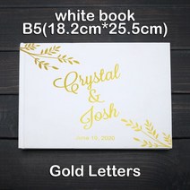 스크랩북 소박한 양장본 위한 용품 게스트 된 방명록 A4/A5 결혼식 소원 책 나무로되는 앨범 세례 Mariage 훈장, [01] 18.2 X 25.5cm, [04] Model 2-Gold Text
