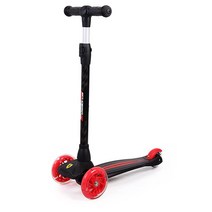 Dakott DAKOTT Ferrari 3륜 린 투 스티어 접이식 이탈리아 디자인 페라리 스쿠터 모션 활성화 라이트업 휠 포함 만 3-12세용 블랙 377466, Black