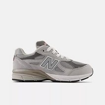 뉴발란스키즈 990v3 그레이 레이스업 유아동 오리지널 클래식 스웨이드 앱저브 쿠션 운동화