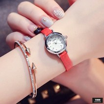 가바바 여성 시계 글라스 꽃모양 컷팅 원형 심플 손목시계 G42945