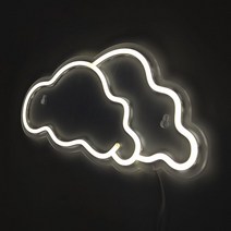 네온사인 구름 영업중 나래바 아크릴 글씨 네온 줄조명 LED 레터링 오픈 간판 실리콘 글자 조명 감성, 단일사이즈, A