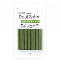 정품 강아지간식 인벳 덴탈스케일링녹차 스틱 100g, 1봉