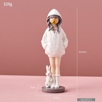 인테리어 소품 쓸데없는선물 조각 현대 미술 수지 소녀 동상 캐릭터 모델 홈 장식 거실 장식 소녀 침실 장식 생일 선물 소품샵, 버블 걸-화이트