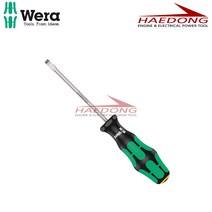 WERA 베라 수공구 드라이버 고무 자루 일자타입 - 334, 0.8x5.0x100