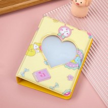 편지 인쇄 된 사진 앨범 3 인치 Photocard 바인더 Instax 미니 스크랩북 수집 도서 Kpop 카드, B-yellow heart