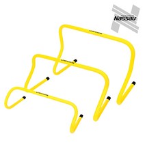 낫소 미니허들 6인치/9인치/12인치 학교체육 점프 스텝 훈련, 옐로우_12인치