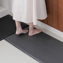 착한연구소 PVC 주방매트 50X120 두꺼운 특대 발매트 싱크대 바닥, 블랙(50x120cm)