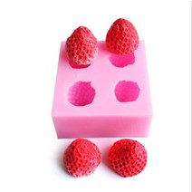 의 최신 3D 딸기 실리콘 몰드 금형 모양 틀 입체 모양틀 수제 DIY 비누 주방 케이크 초콜릿 장식 액세서리