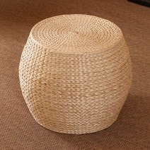 좌식의자 화장대 원형 스툴 라탄 테이블 홈 왕골방석 라탄스툴 인테리어 왕골 스툴 낮은 인테리어 원목 원형 의자 화분의자 이케아라탄스툴 이동식 수납, 스툴 직경 31 높이 32